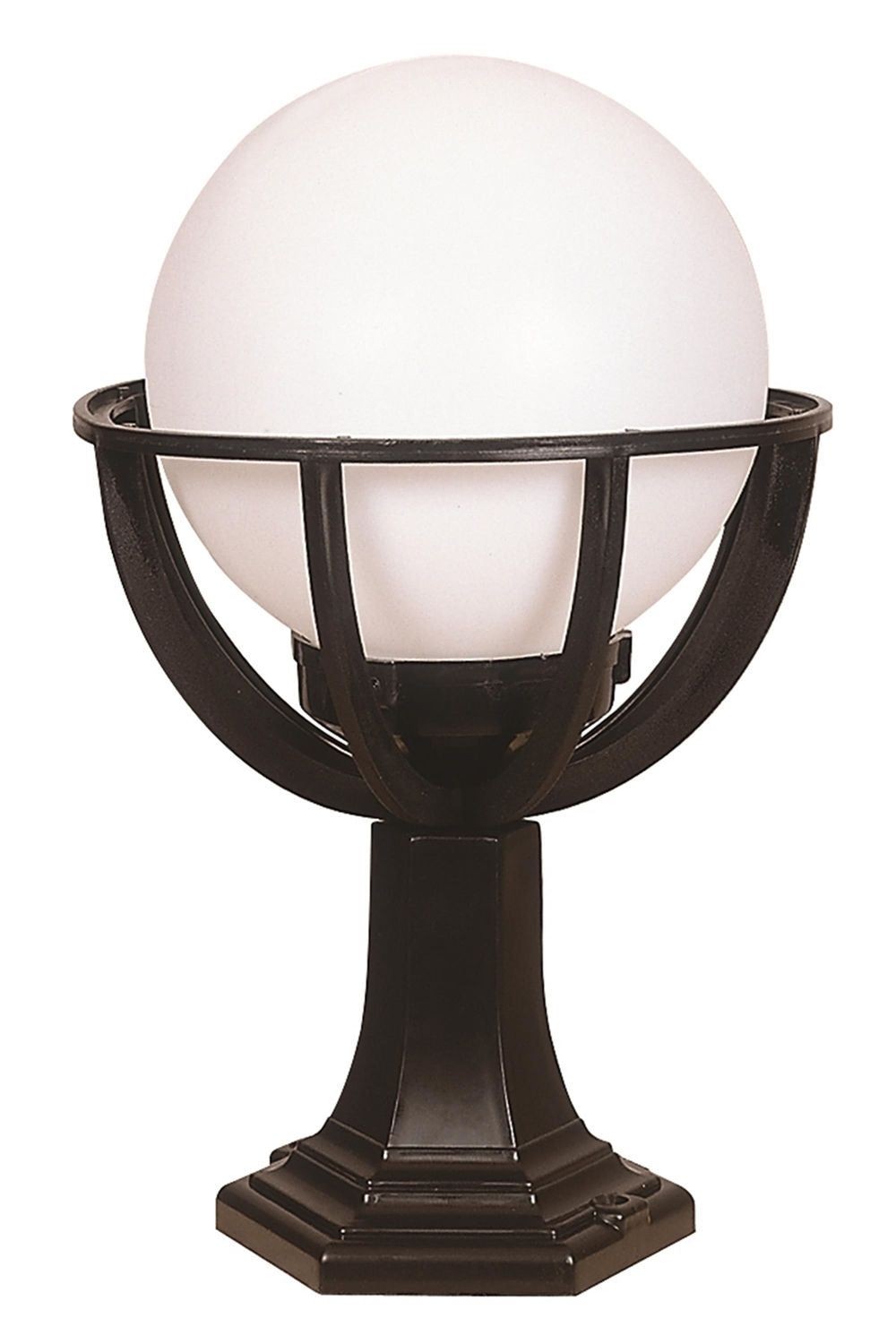 Candeeiro de Parede para Exterior – 45 cm x 30 cm – Preto e Branco – ABS e Polietileno
