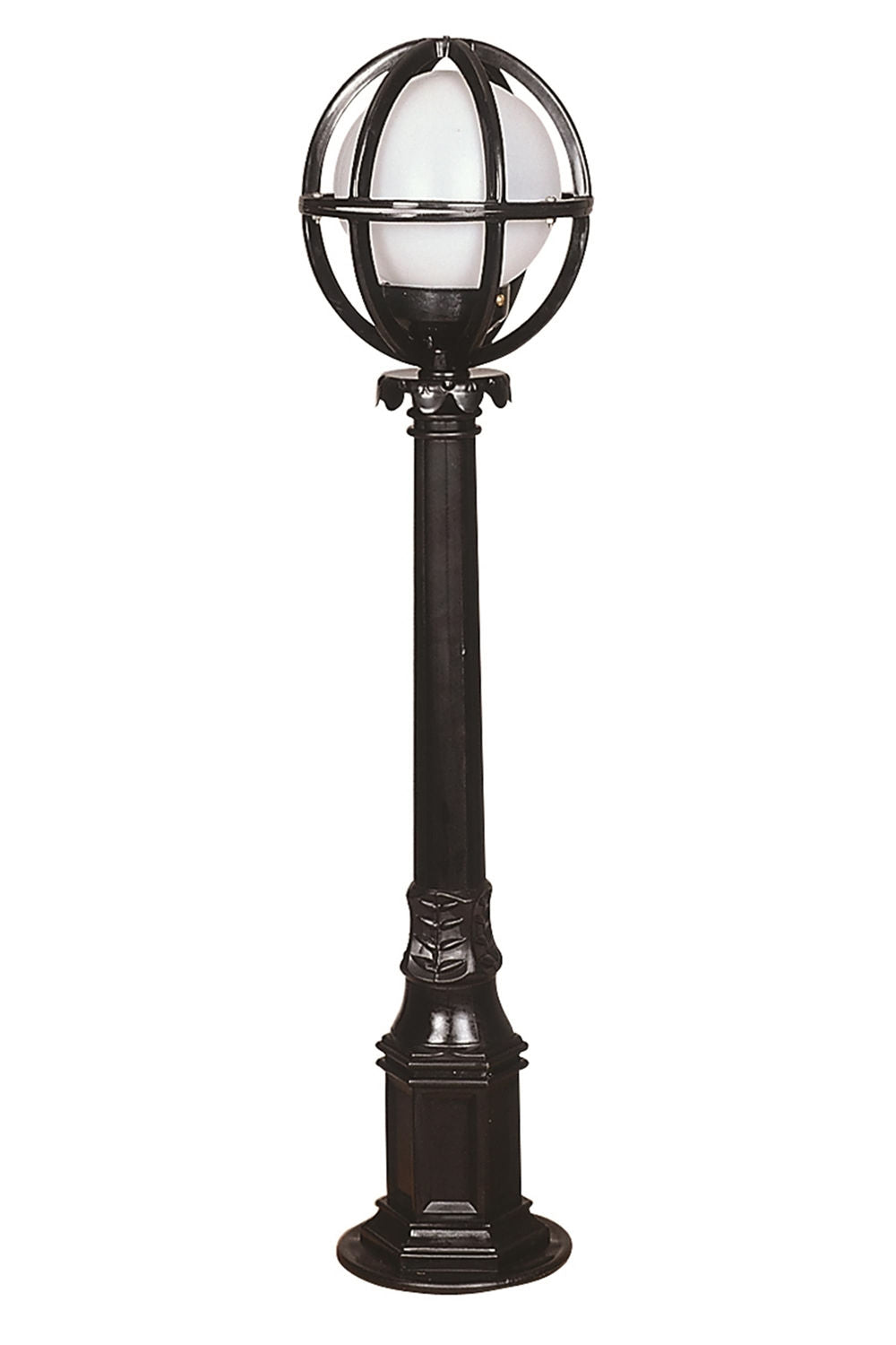 Candeeiro de Pé Externo – 90 cm – Preto e Branco – ABS e Polietileno
