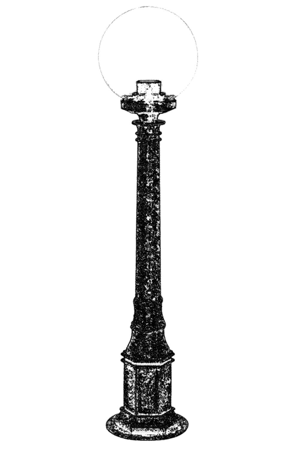 Candeeiro de Pé para Exterior – 90 cm – Marrom – ABS