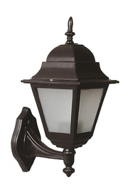 Candeeiro de Parede Externo – 36 cm – Preto e Branco – ABS e Policarbonato