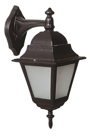Candeeiro de Parede para Exterior – 25 x 18 cm – Preto e Branco – ABS e Policarbonato