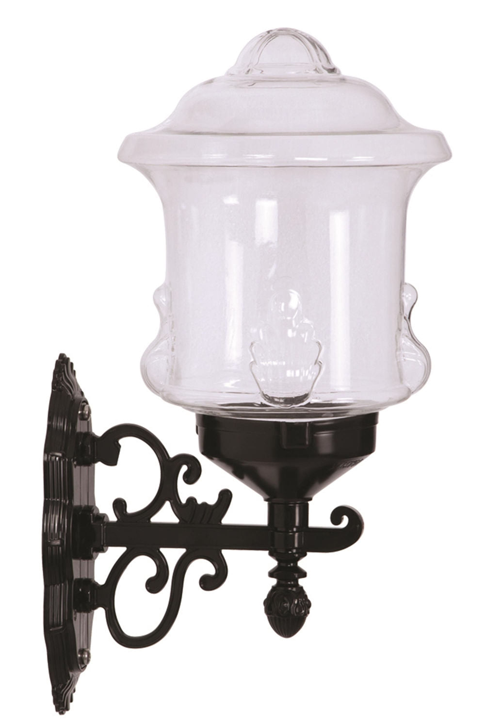 Candeeiro de Parede Externa – 43 cm – Preto – ABS e Acrílico