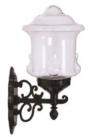 Candeeiro de Parede Externa – 43 cm – Preto – ABS e Acrílico