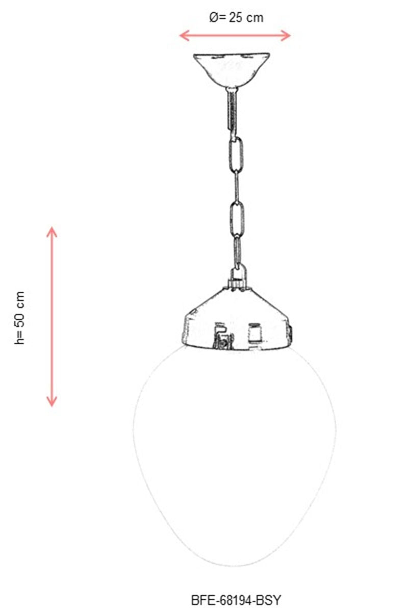 Candeeiro de Exterior – 50 cm – Preto e Branco – ABS e Acrílico