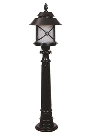Candeeiro de Pé Externo – 100 cm – Preto e Branco – ABS