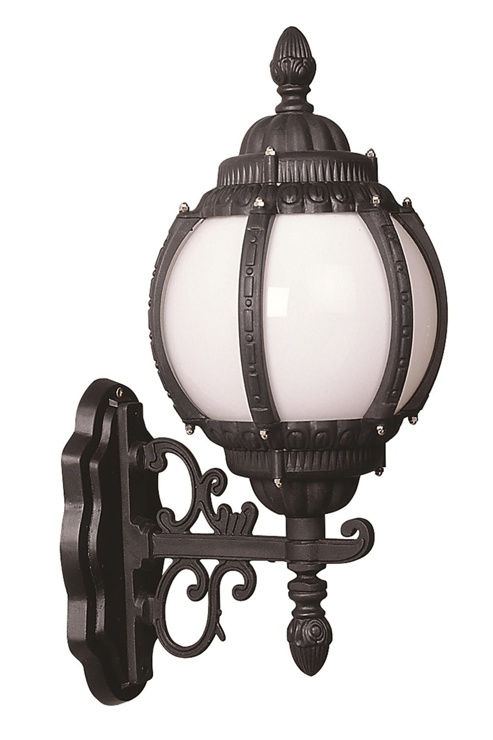Candeeiro de Parede Exterior – 47 cm – Preto e Branco – ABS e Acrílico