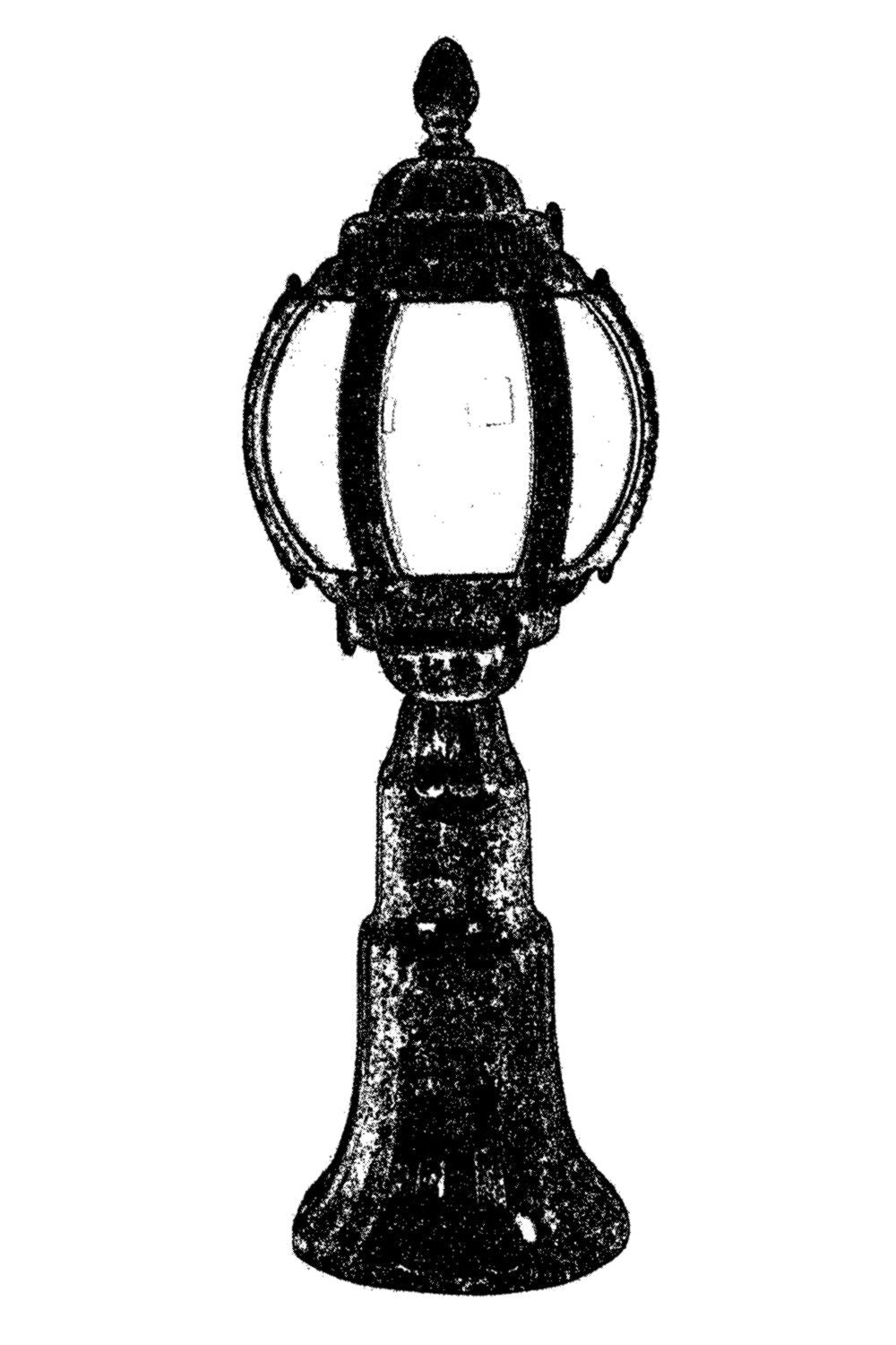 Candeeiro de Parede para Exterior – 60 cm x 26 cm – Marrom – ABS e Acrílico