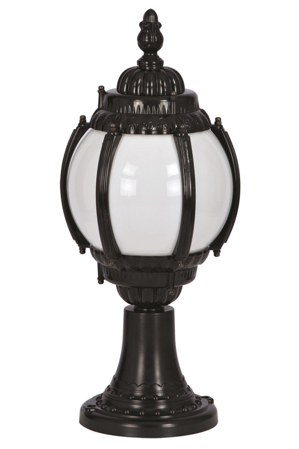 Candeeiro de Parede para Exterior – 50 cm – Preto e Branco – ABS e Acrílico