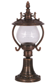 Candeeiro de Parede Externo – 57 cm x 25 cm – Marrom – ABS com tampa de acrílico