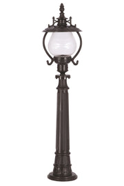 Candeeiro de Pé para Área Externa – 107 cm x 25 cm – Preto – ABS/Acrílico