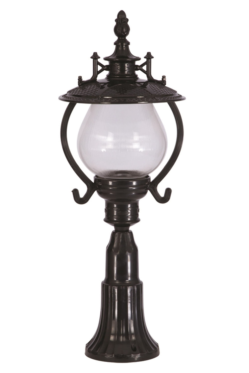 Candeeiro de Parede Externo – 67 cm x 25 cm – Preto – ABS e Acrílico