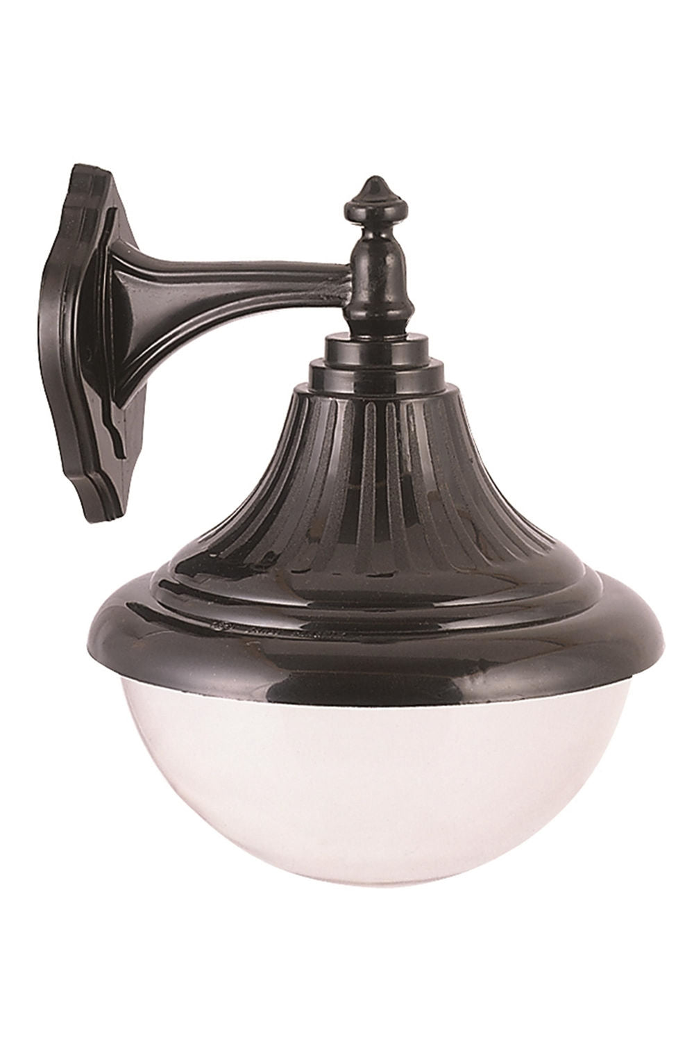 Candeeiro de Parede Externo – 33 cm – Preto e Branco – ABS e Policarbonato