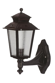 Candeeiro de Parede para Exterior – 25 x 18 cm – Preto – ABS e Vidro