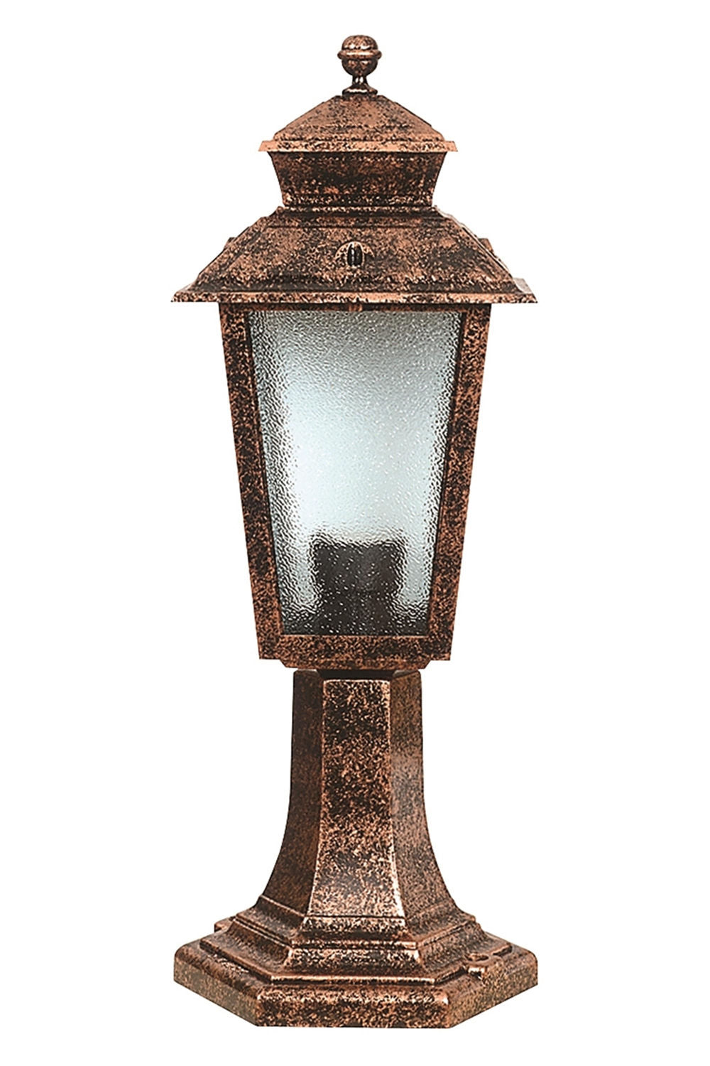 Candeeiro de Parede Externa – 50cm x 18cm – Marrom – ABS e vidro