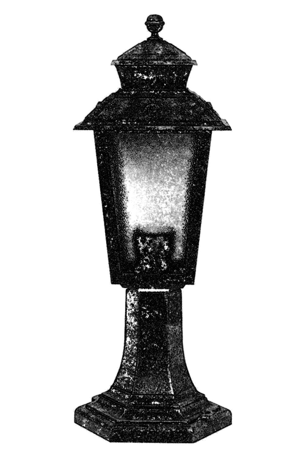 Candeeiro de Parede Externa – 50cm x 18cm – Marrom – ABS e vidro