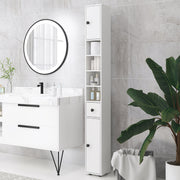 Móvel Auxiliar Casa de Banho – 20x20x180 cm – Branco – Melamina