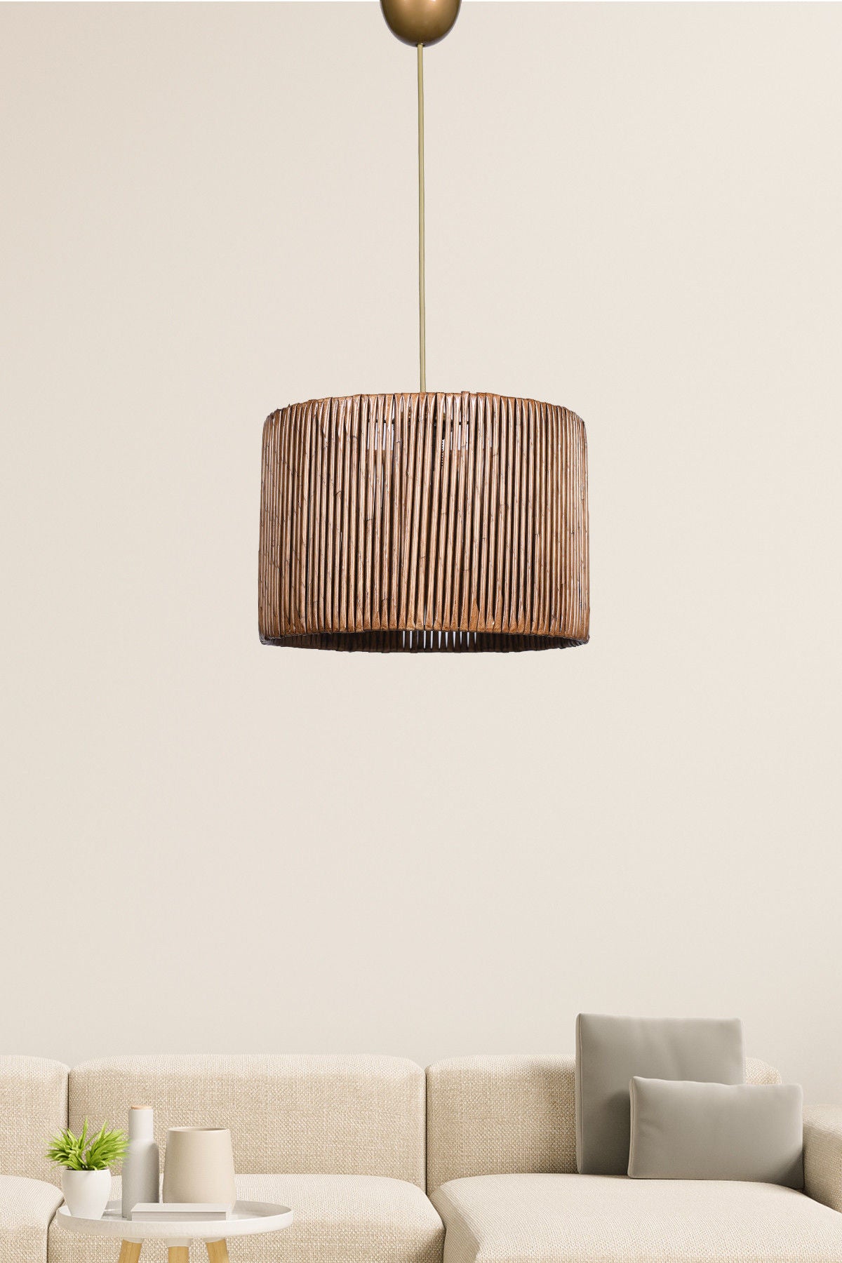 Candeeiro de Teto – 30 cm x 70 cm – Antiguidade – Plástico e Metal