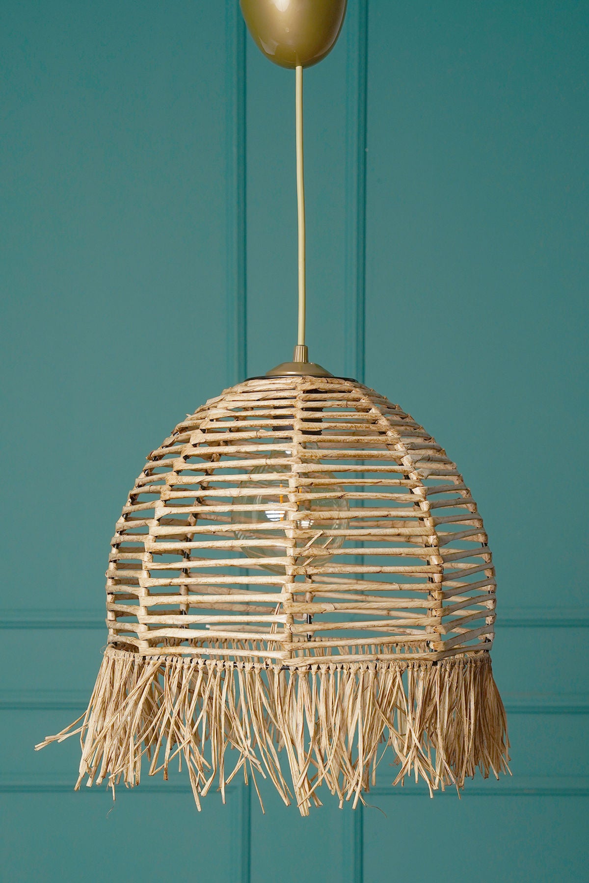 Candeeiro de Teto – 30 cm – Natural – Plástico