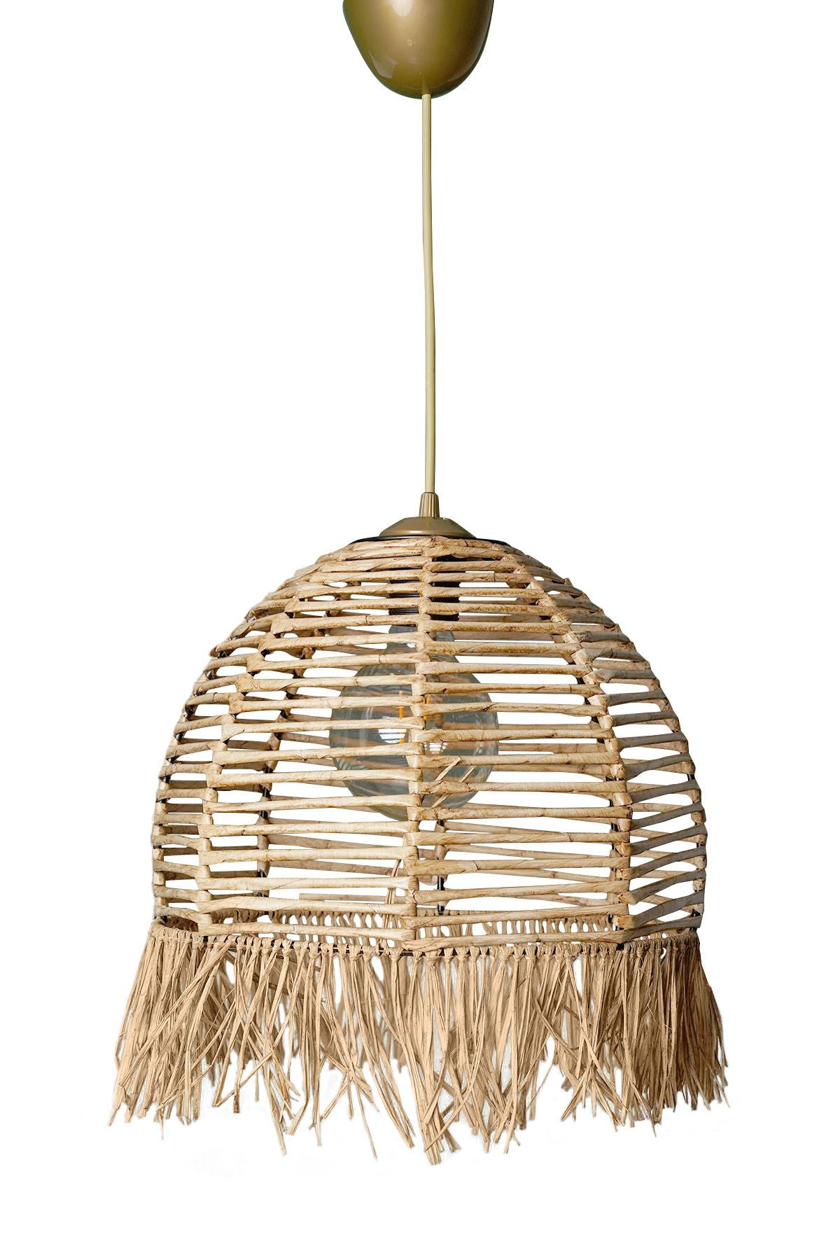 Candeeiro de Teto – 30 cm – Natural – Plástico