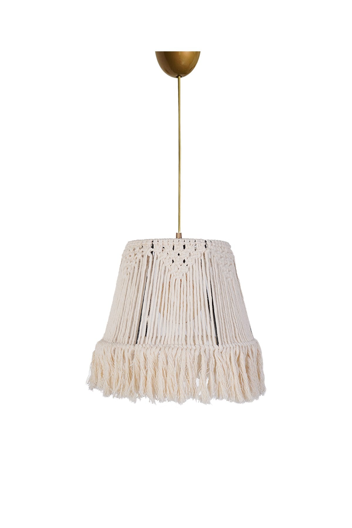 Candeeiro de Teto – 29 cm x 30 cm – Creme – Plástico e algodão