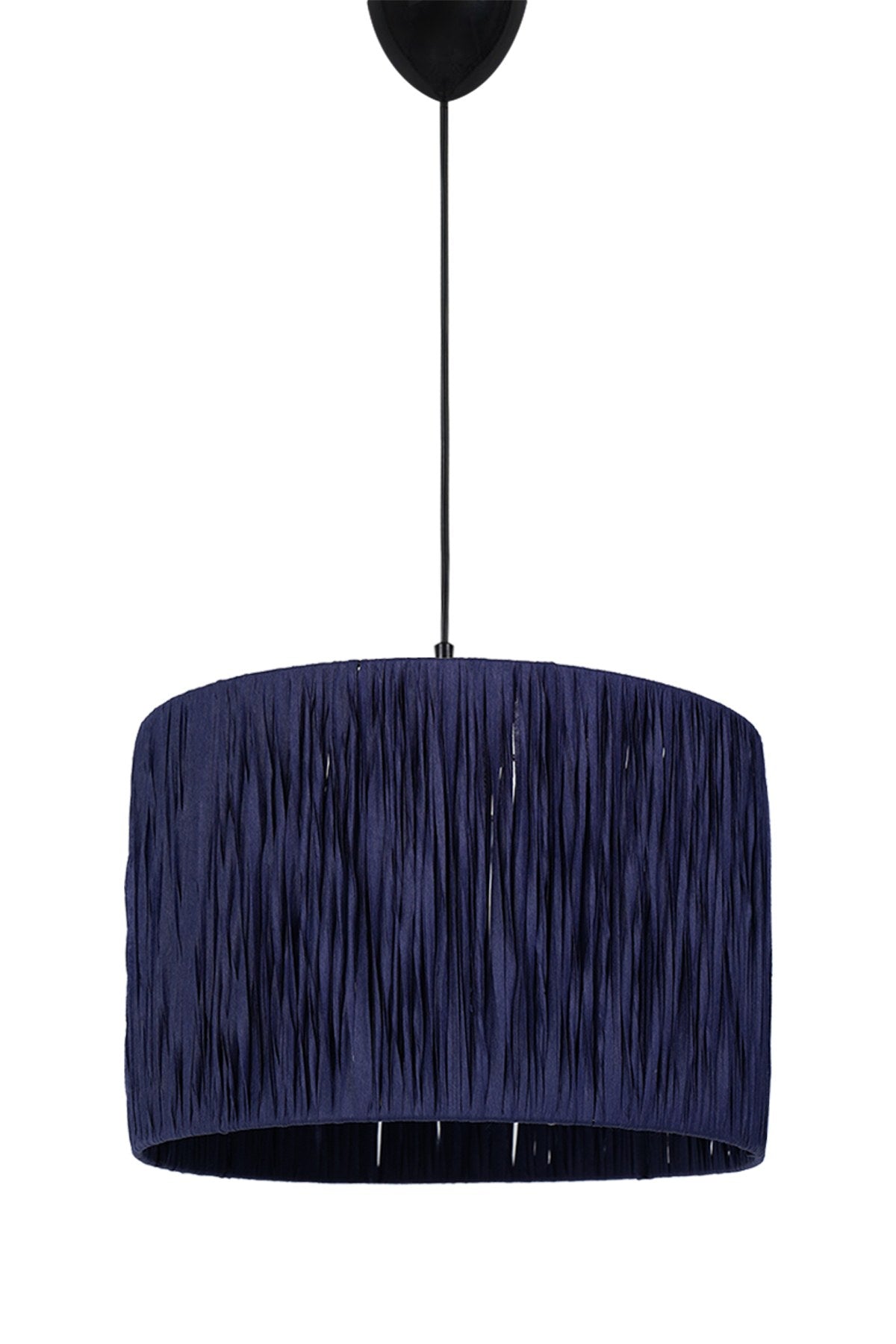 Candeeiro de Teto – 20 cm x 30 cm – Azul Marinho – Plástico e algodão