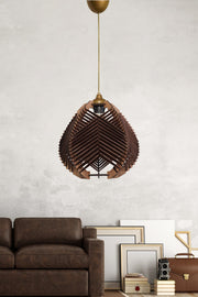 Candeeiro de Teto – 30 cm x 25 cm – Marrom – Plástico