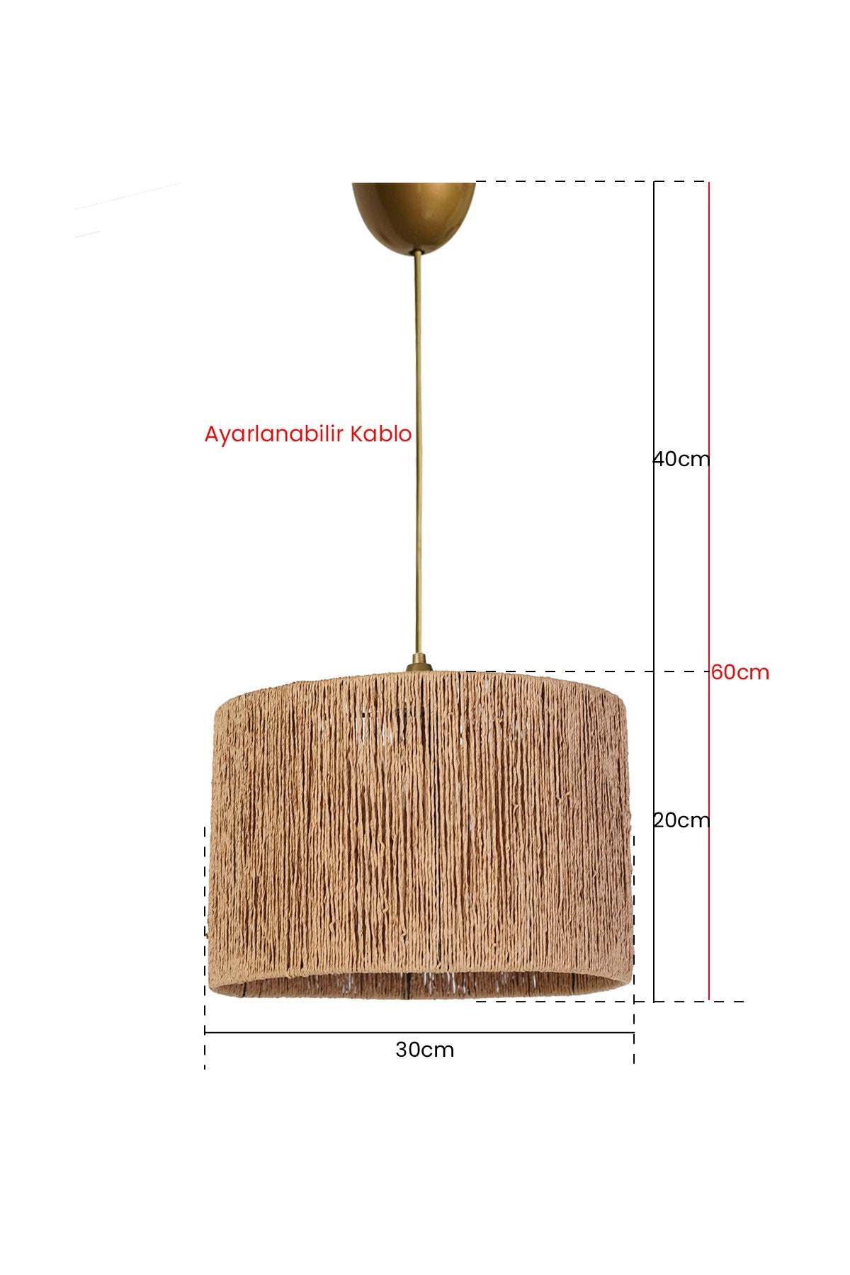 Candeeiro de Teto – 20 cm x 30 cm – Minky – Plástico