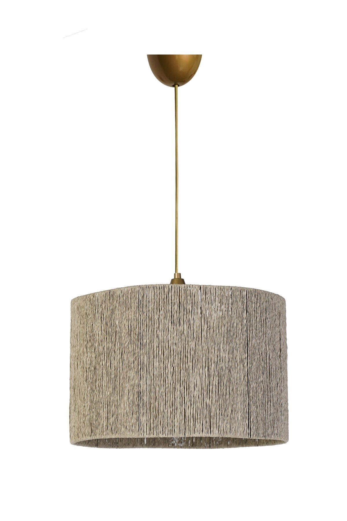 Candeeiro de Teto – 20 cm x 30 cm – Verde – Plástico e Algodão