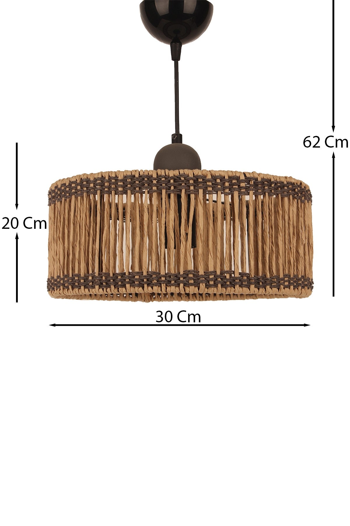 Candeeiro de Teto – Ø30 h:20 cm – Ecru – Metal