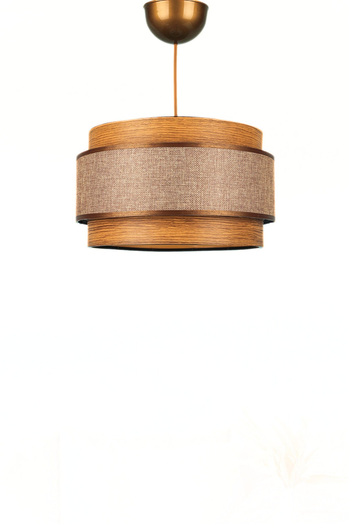 Candeeiro de Teto – 17,5-40 cm – Marrom – Plástico