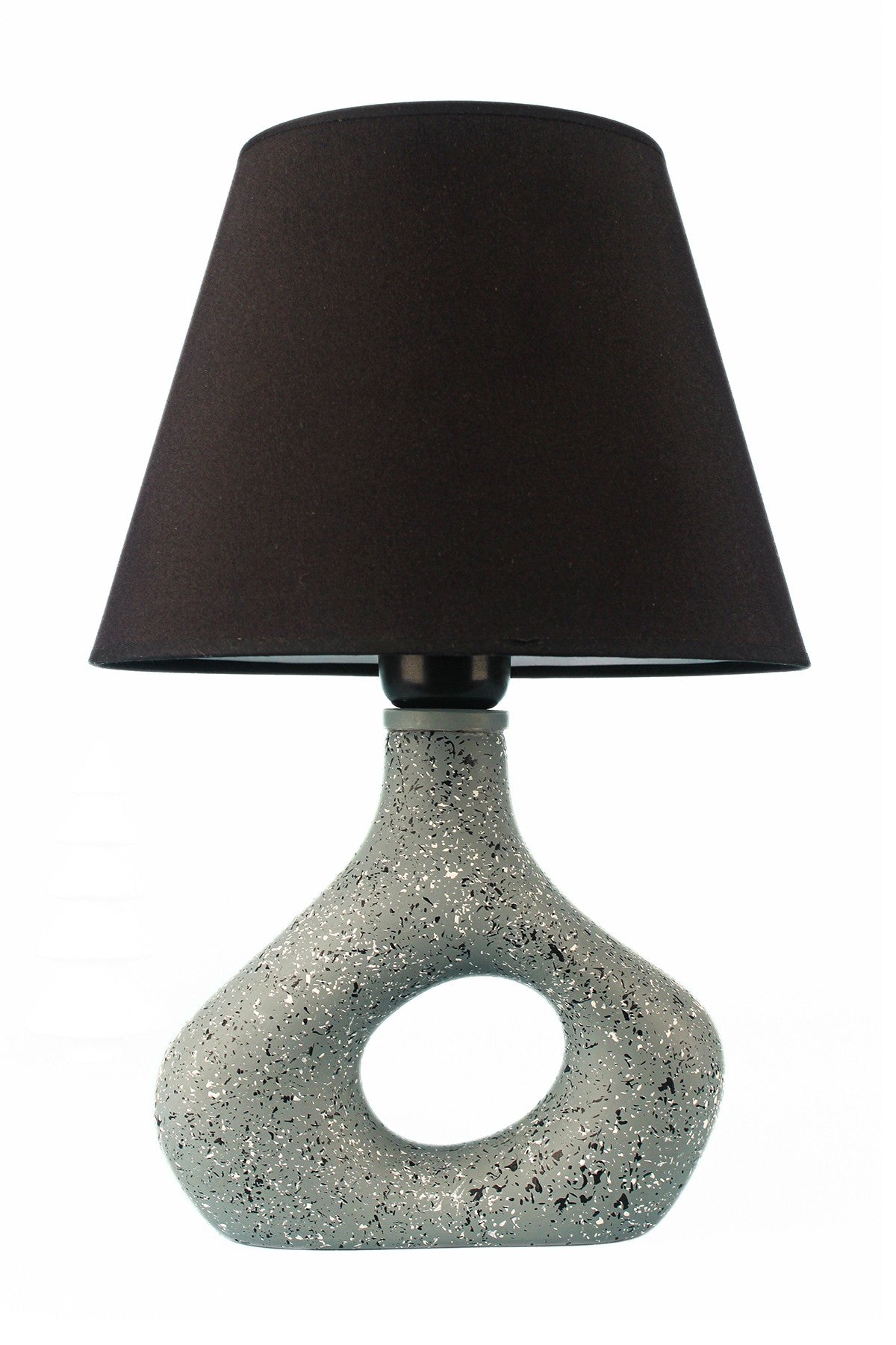 Candeeiro de Mesa de Cerâmica – 36 cm – Cinza