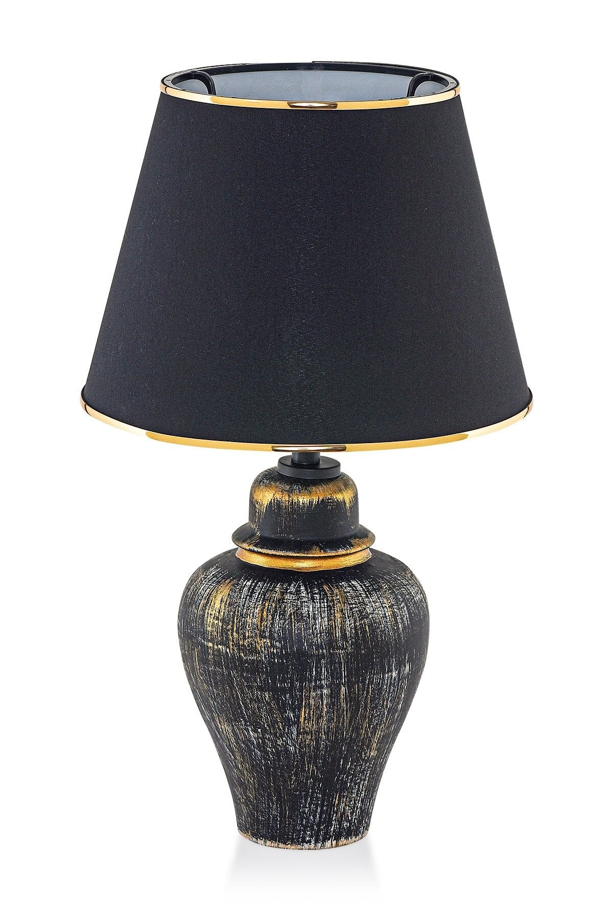 Candeeiro de Mesa – 50 cm – Dourado e Preto – Metal