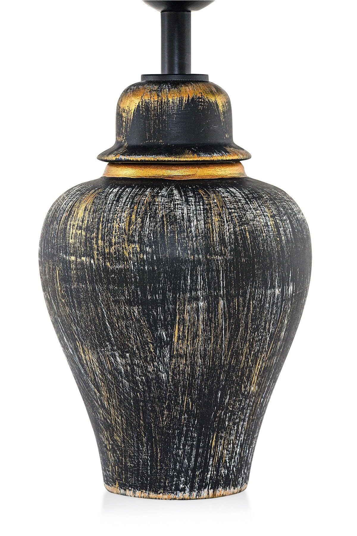 Candeeiro de Mesa – 50 cm – Dourado e Preto – Metal