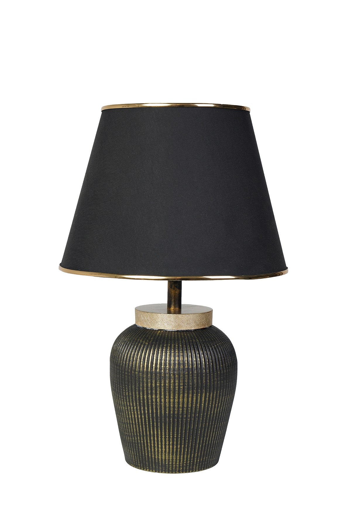 Candeeiro de Mesa – 50 cm x 30 cm – Preto e Dourado – Metálico