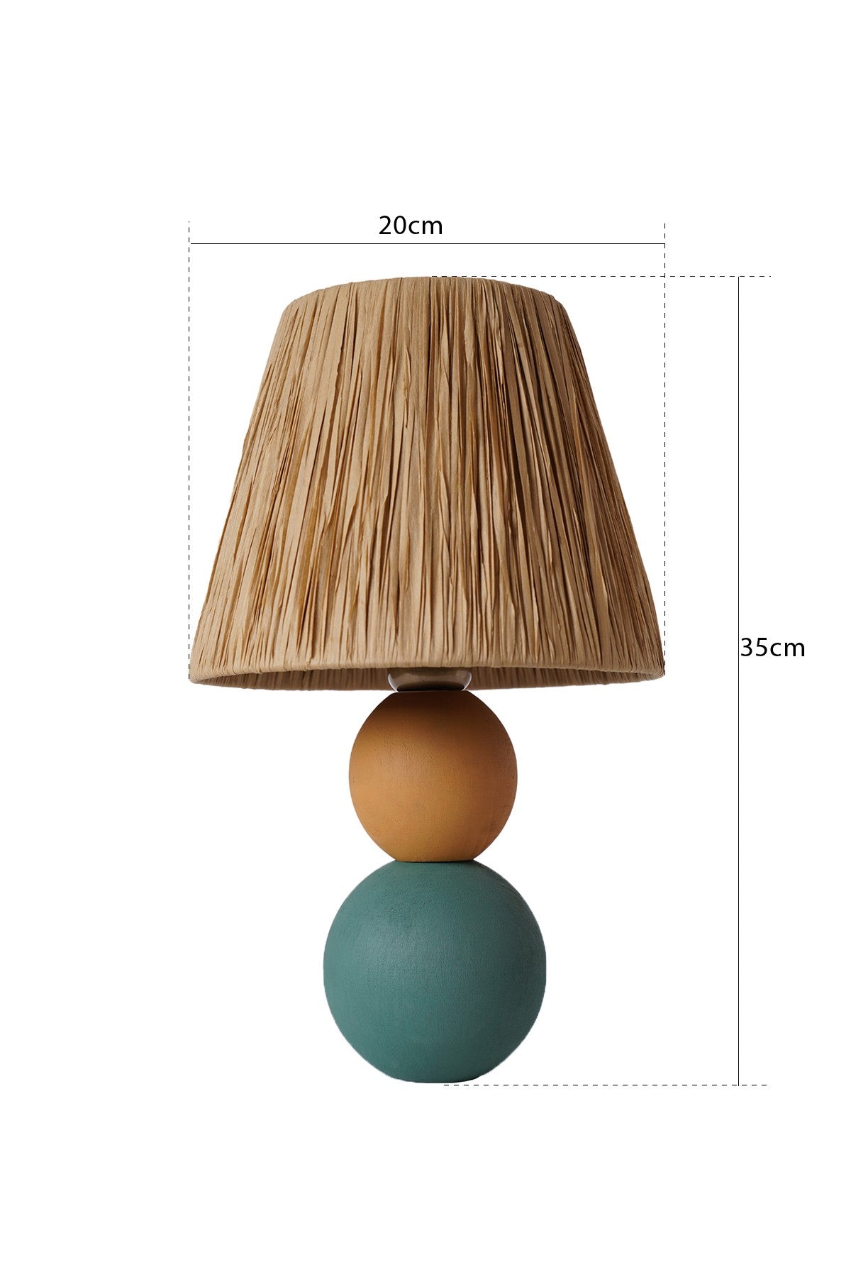 Candeeiro de Mesa – 20 cm x 35 cm – Multicolorido – Madeira