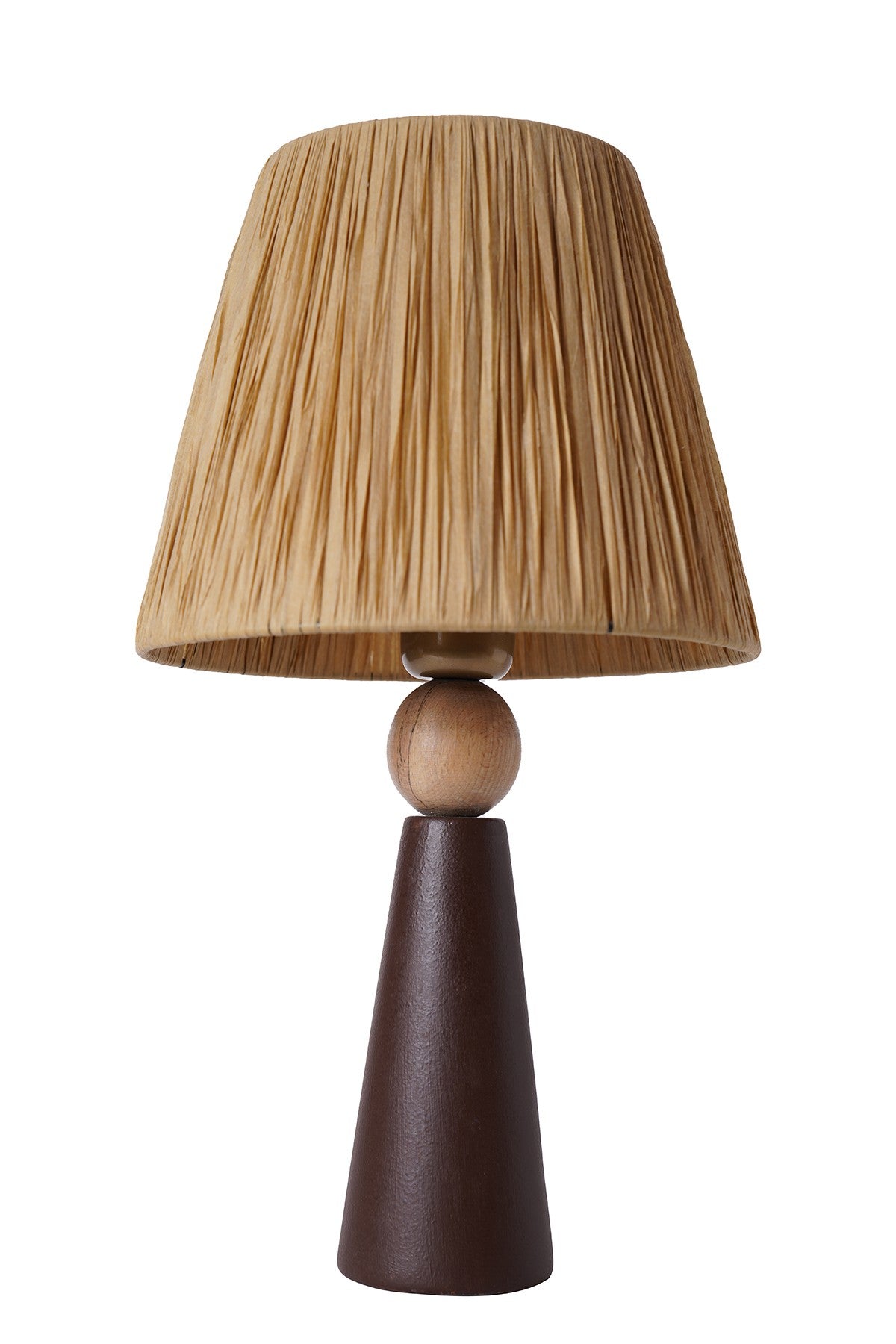 Candeeiro de mesa em cerâmica – 24 cm x 46 cm – Castanho