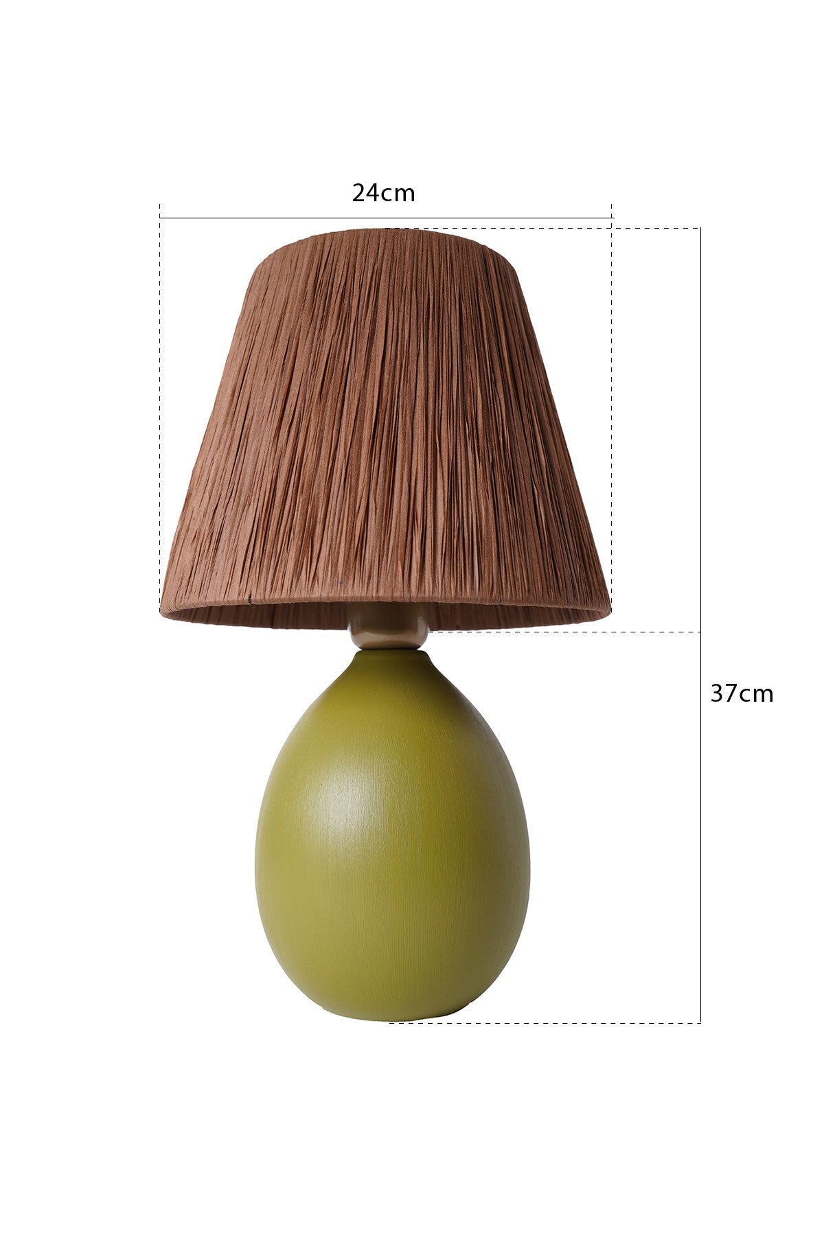Candeeiro de Mesa de Cerâmica – 24cm x 37cm – Verde