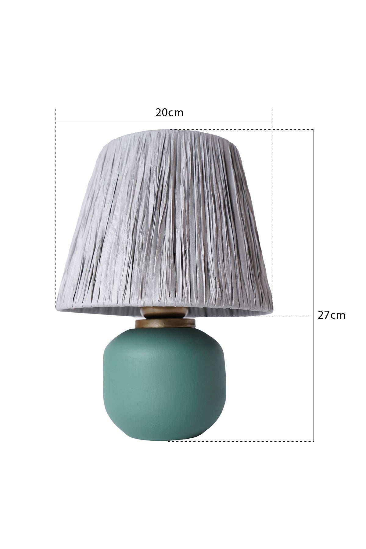 Candeeiro de Mesa de Cerâmica – 20 cm x 27 cm – Verde