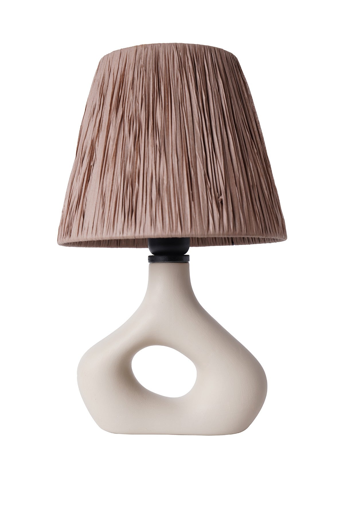 Candeeiro de mesa – 24 cm x 40 cm – Bege – Cerâmica