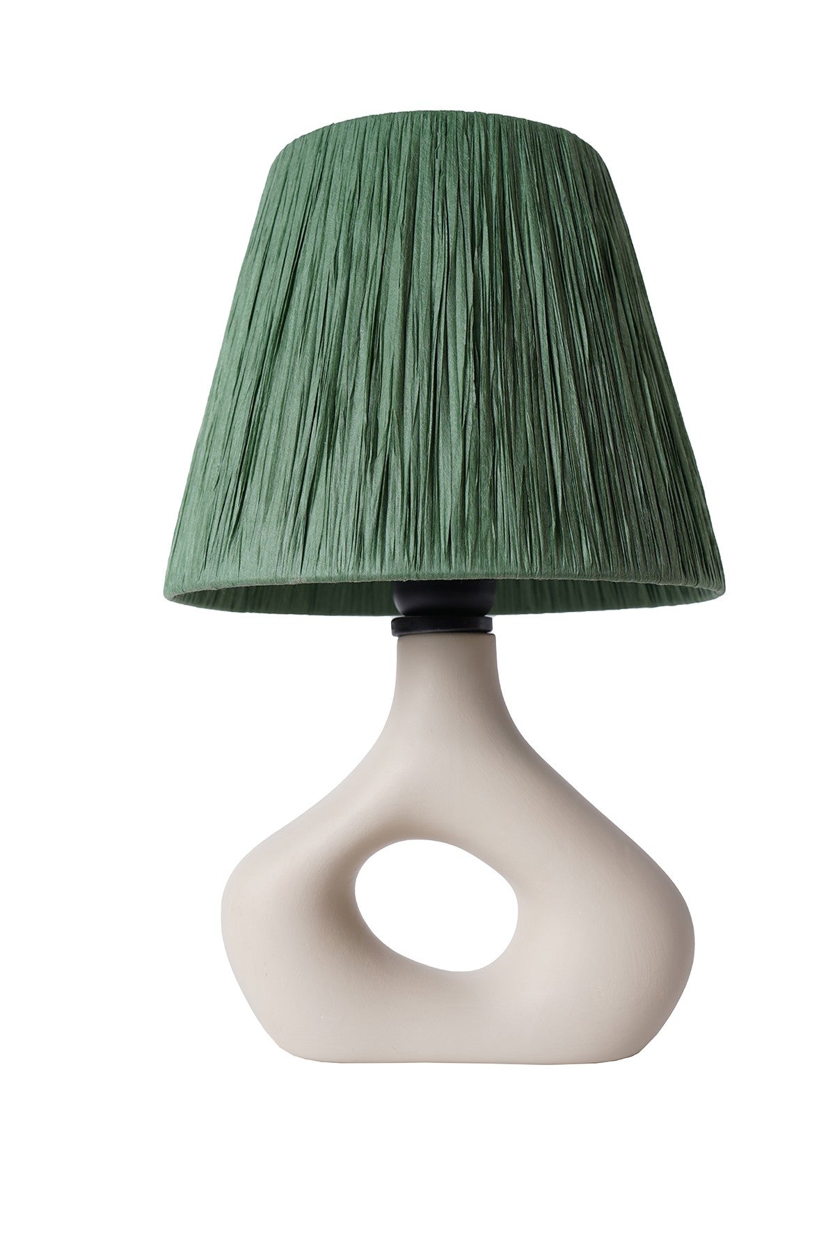 Candeeiro de Mesa de Cerâmica – 24 cm x 40 cm – Bege