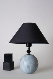 Candeeiro de Mesa de Cerâmica – 30 cm x 40 cm – Azul e Preto