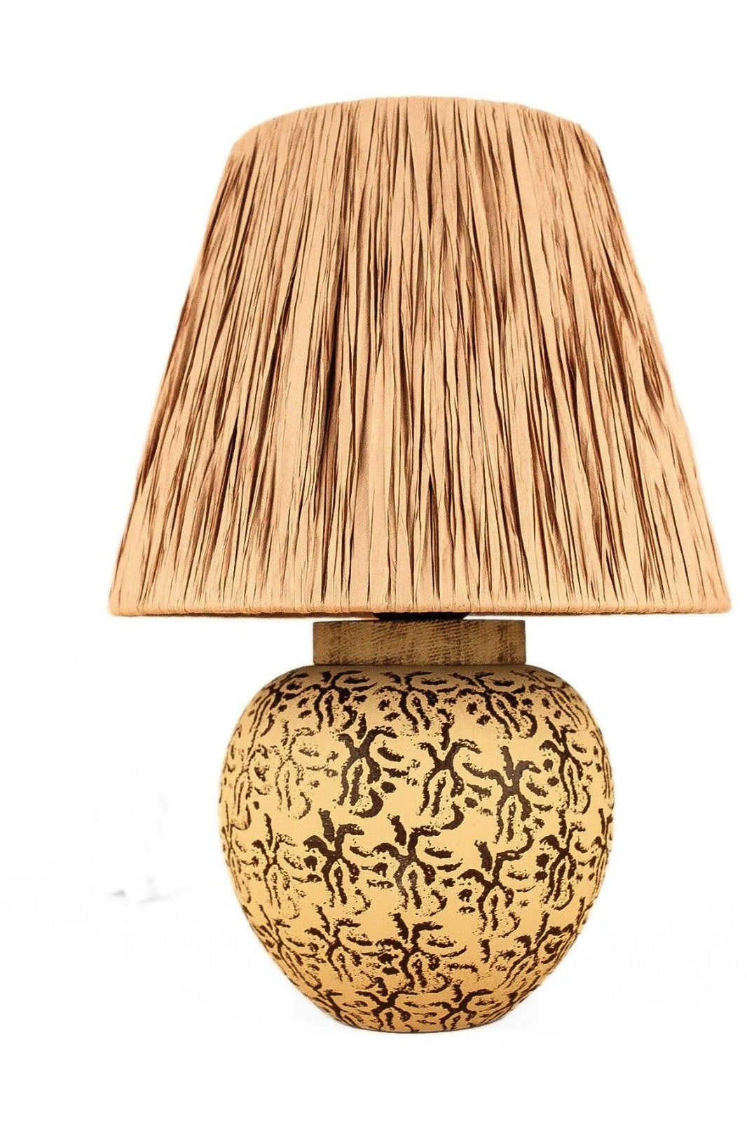 Candeeiro de Mesa de Cerâmica – 35 cm – Marrom