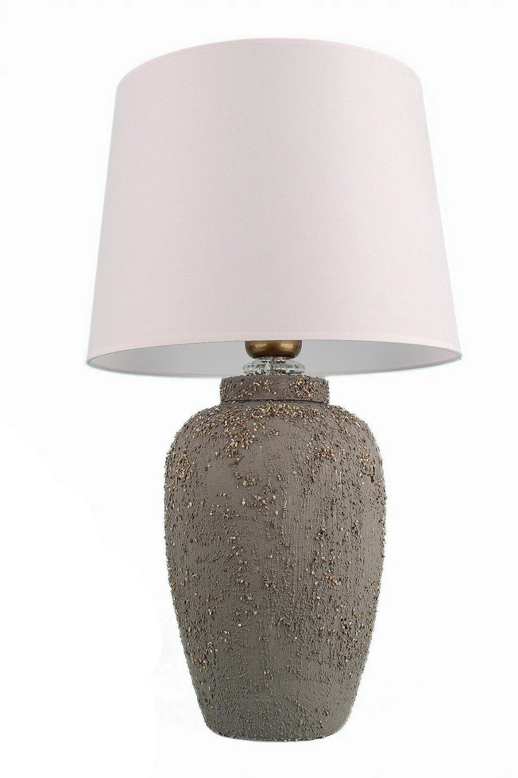 Candeeiro de Mesa – 50 cm – Cinza e Branco – Cerâmica