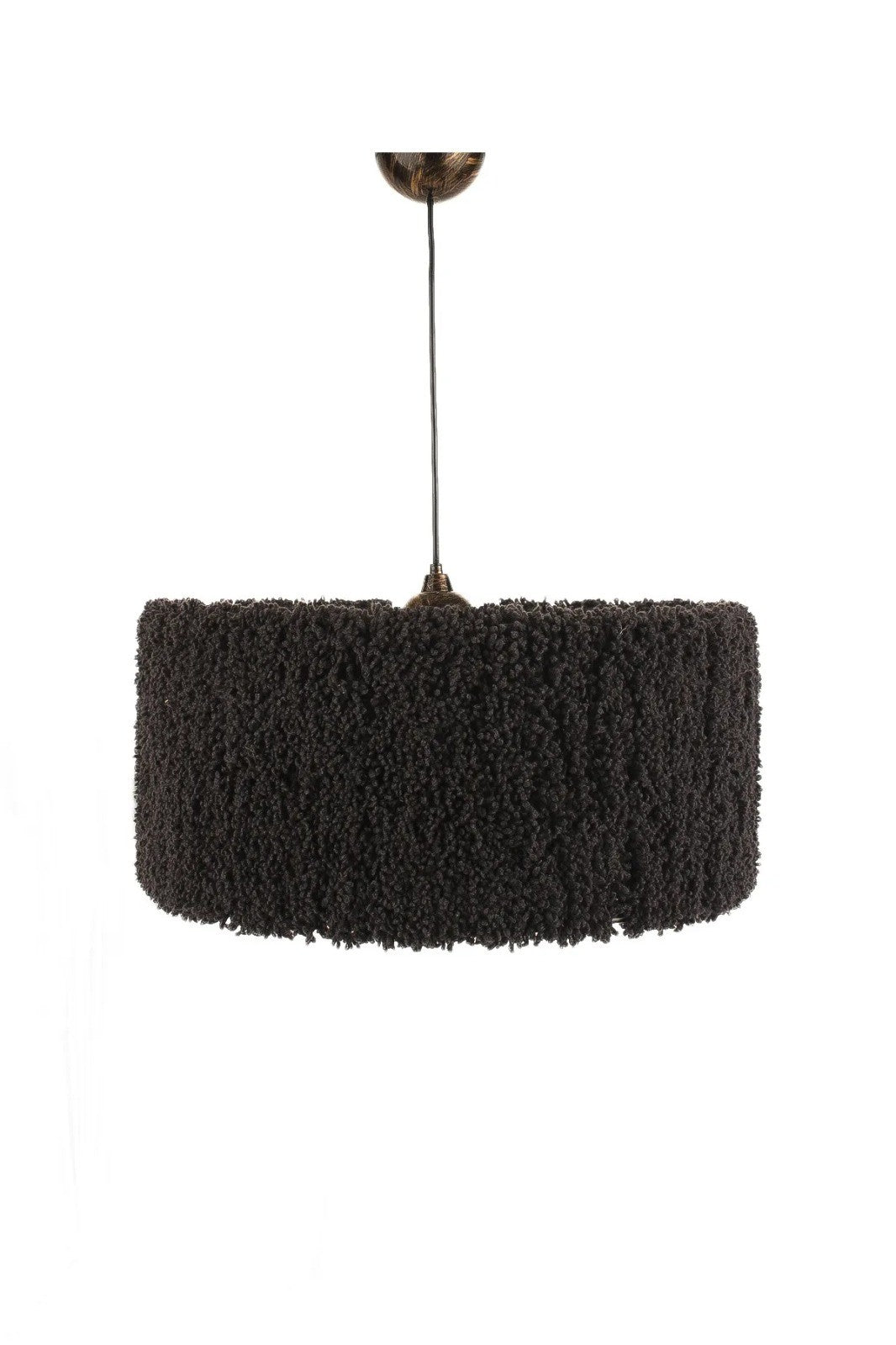 Candeeiro de Teto – 19-59 cm – Preto – Plástico/Algodão