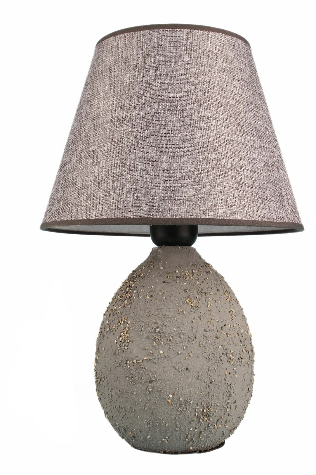Candeeiro de mesa – 38 cm – Cinza – Cerâmica
