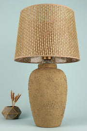 Candeeiro de Mesa em Cerâmica – 50 cm – Mostarda