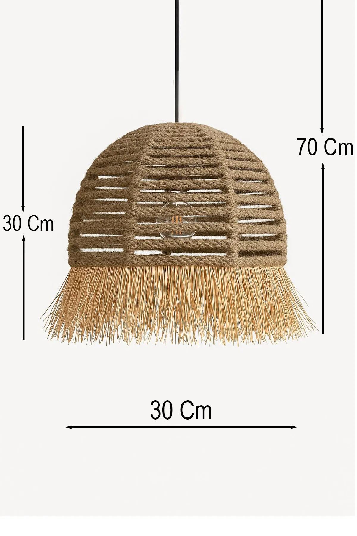 Candeeiro de Teto – Ø30 h:30 cm – Ecru – Plástico