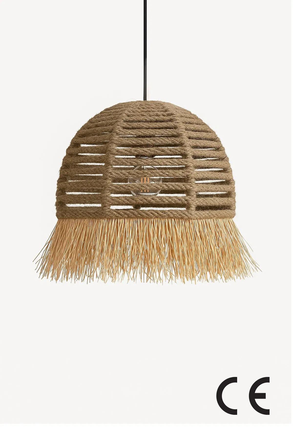 Candeeiro de Teto – Ø30 h:30 cm – Ecru – Plástico