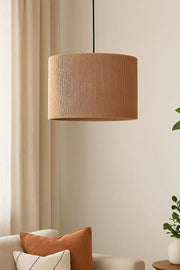 Candeeiro de Teto – Ø30 h:20 cm – Ecru – Corpo Metálico