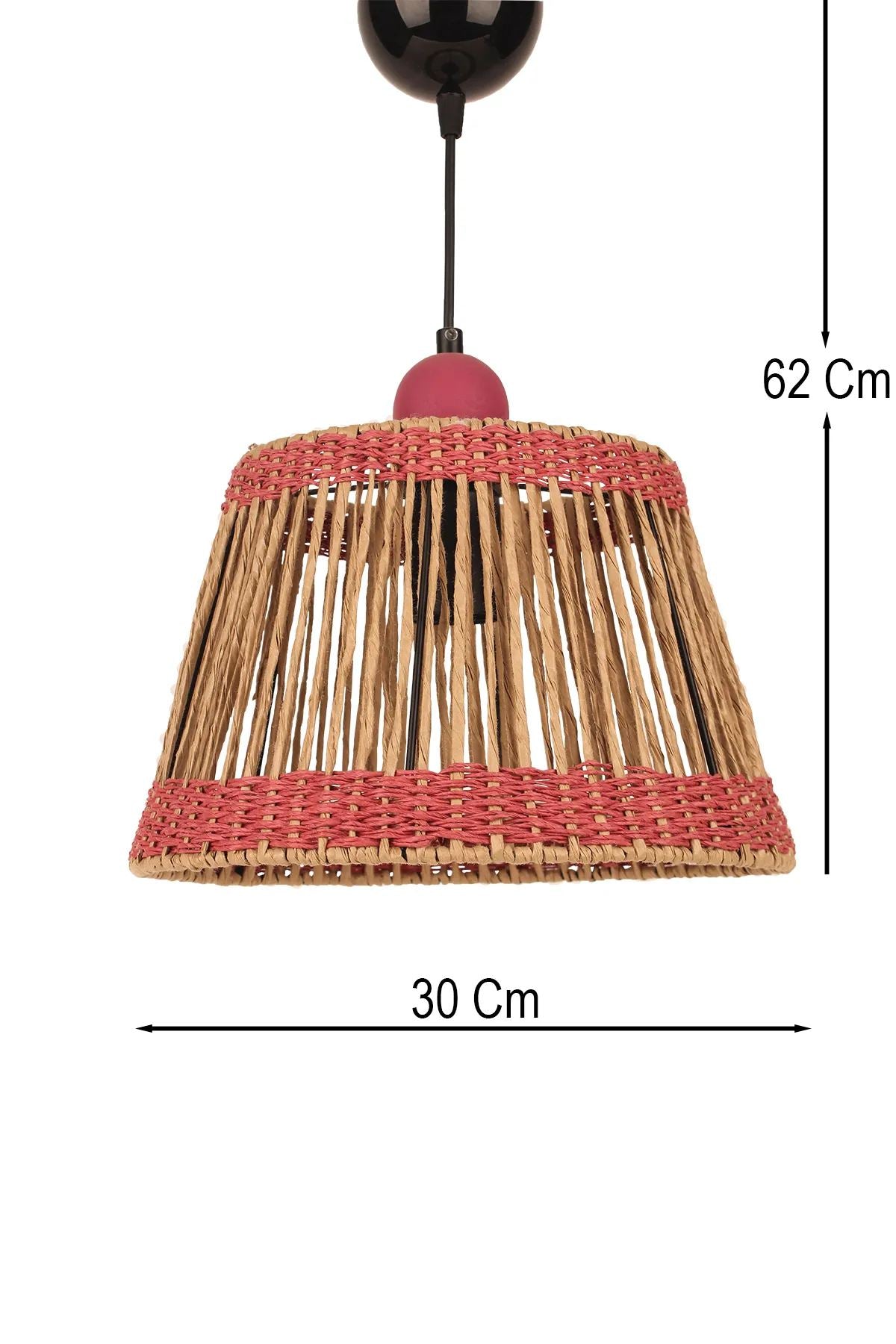 Candeeiro de Teto – 25-62 cm – Rosa – Plástico